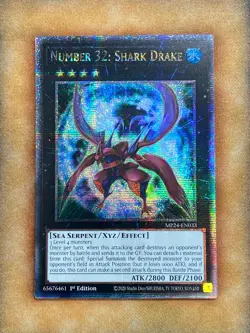 Yugioh Number 32: Shark Drake MP24-EN033 Quarter Century Rare 1st Ed NM - Image 1