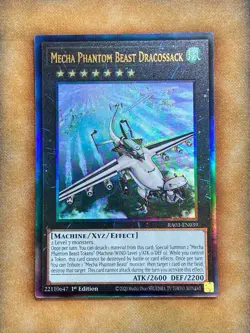Yugioh Mecha Phantom Beast Dracossack RA03-EN039 Prismatic Ultimate Rare 1st NM - Image 1