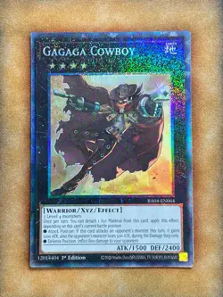Yugioh Gagaga Cowboy RA04-EN064 Prismatic Collector Rare 1st Ed NM - Image 1