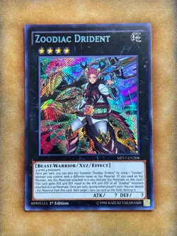 Yugioh Zoodiac Drident MP17-EN208 Secret Rare 1st Ed NM - Image 1