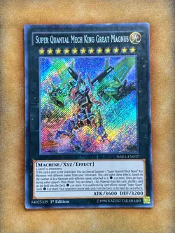 Yugioh Super Quantal Mech King Great Magnus WIRA-EN037 Secret Rare 1st Ed LP - Image 1