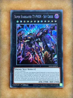 Yugioh Super Starslayer TY-PHON - Sky Crisis RA04-EN072 Secret Rare 1st Ed NM - Image 1
