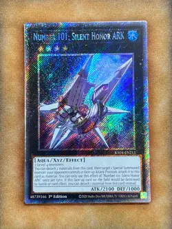 Yugioh Number 101: Silent Honor ARK RA04-EN211 Platinum Secret Rare 1st Ed NM - Image 1