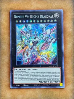 Yugioh Number 99: Utopia Dragonar BROL-EN057 Secret Rare 1st Ed NM - Image 1