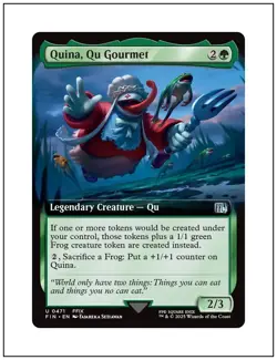 1x Quina, Qu Gourmet, Extended Art, Final Fantasy, Magic MTG NM - Image 1