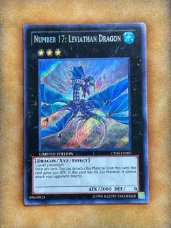 Yugioh Number 17: Leviathan Dragon CT08-EN001 Secret Rare Limited Edition MP - Image 1