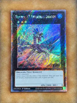 Yugioh Number 17: Leviathan Dragon RA04-EN154 Platinum Secret Rare 1st Ed NM - Image 1