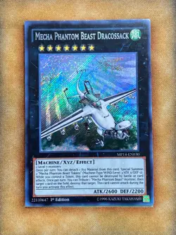 Yugioh Mecha Phantom Beast Dracossack MP14-EN030 Secret Rare 1st Ed LP - Image 1