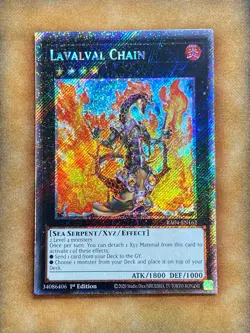 Yugioh Lavalval Chain RA04-EN162 Platinum Secret Rare 1st Ed NM - Image 1