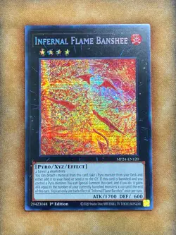 Yugioh Infernal Flame Banshee MP24-EN120 Secret Rare 1st Ed NM - Image 1