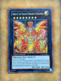 Yugioh Hieratic Sun Dragon Overlord of Heliopolis CT09-EN004 Secret Rare LP - Image 1