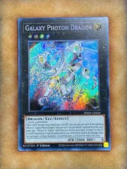 Yugioh Galaxy Photon Dragon PHHY-EN044 Secret Rare 1st Ed NM - Image 1
