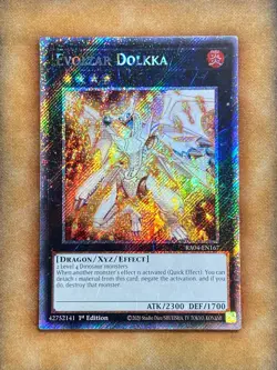 Yugioh Evolzar Dolkka RA04-EN167 Platinum Secret Rare 1st Ed NM - Image 1
