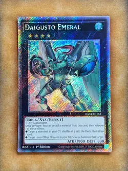 Yugioh Daigusto Emeral RA04-EN163 Platinum Secret Rare 1st Ed NM - Image 1
