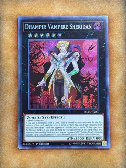 Yugioh Dhampir Vampire Sheridan DASA-EN007 Secret Rare 1st Ed NM - Image 1