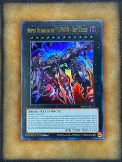 Yugioh Super Starslayer TY-PHON - Sky Crisis RA04-EN072 Ultra Rare 1st Ed NM - Image 1