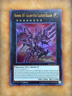 Yugioh Number 107: Galaxy-Eyes Tachyon Dragon BLLR-EN067 Ultra Rare 1st Ed NM - Image 1