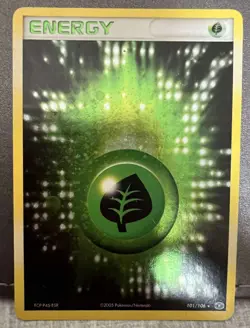 POKEMON EX EMERALD GRASS ENERGY HOLO CARD 101/106 - Image 1
