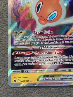 Rotom V Star 046/159 2023 Pokemon Card Full Art Textured Holo NM+ - Image 5