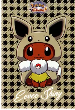 Let's Go Eevee Card Database Poncho Eevee Shiny Foil Card - Image 1