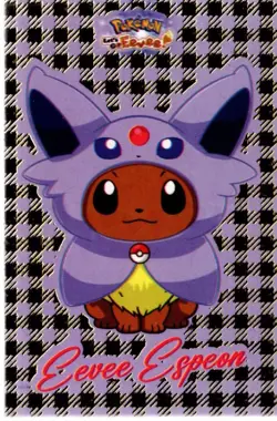Let's Go Eevee Card Database Poncho Eevee Espeon Foil Card - Image 1