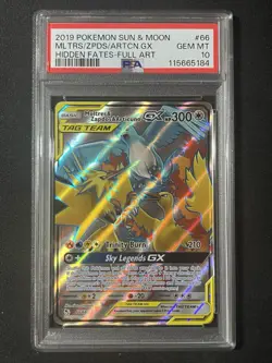 Moltres & Zapdos & Articuno GX 66/68 PSA 10 Hidden Fates Pokemon TCG Card - Image 1