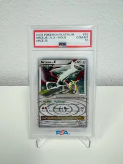 Pokemon TCG Platinum Arceus LV.X Holo Rare Card 95/99 PSA 10 (POP 22) - Image 1
