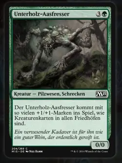 Unterholz-Aasfesser #204 - Deutsch - M15 Magic Card in Protective Sleeve - Image 1