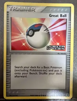 POKEMON EX DELTA SPECIES GREAT BALL TRAINER HOLO CARD 90/113 - Image 1