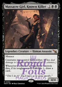 Massacre Girl, Known Killer 1x FOIL MTG Murders at Karlov Manor MKM Mythic MINT - Image 1