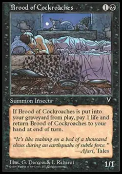 Brood of Cockroaches - Medium Play MTG Visions - Image 1