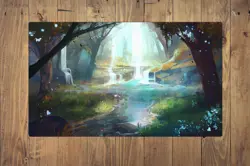 Playmat Desk Mat Premium Gaming TCG CCG MTG Fantasy Forest Art by Clayscence - Image 1
