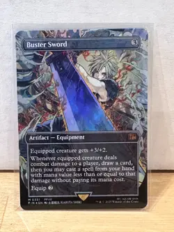 Buster Sword (Borderless) Final Fantasy Foil Magic the Gathering MTG - Image 1