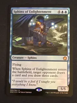 1x Foil Sphinx of Enlightenment (2) Game Night 2019 LP MTG Magic x1 MKE - Image 1