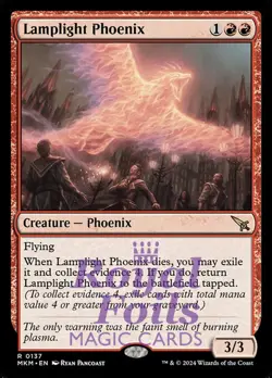 Lamplight Phoenix 2x FOIL MTG Murders at Karlov Manor MKM Rare MINT red - Image 1