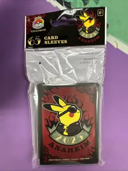 2025 Pokemon Worlds Anaheim Exclusive Cars Sleeve Pikachu Rockabilly 65 Sleeves - Image 1