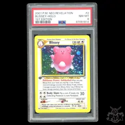 Blissey 1st Edition #2/64 PSA 8 Neo Revelation Pokemon 2001 - Image 1
