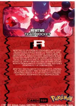 Pokemon Team Rocket The Hunting Mewtwo #150 Mewtwo RR Holo Foil - Image 2