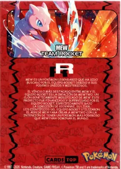 Pokemon Team Rocket The Hunting Mewtwo #151 Mew RR Holo Foil - Image 2
