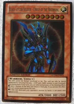 Yugioh 1x Black Luster Soldier - Envoy Of The Beginning GLD4-EN013 Limited Ed NM - Image 1