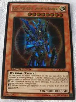 Yugioh 1x Black Luster Soldier - Envoy Of The Beginning GLD4-EN013 Limited Ed NM - Image 2