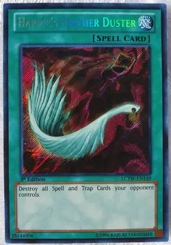 Yugioh 1x Harpie's Feather Duster LCYW-EN149 Secret Rare Unlimited Ed Near Mint - Image 1