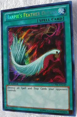Yugioh 1x Harpie's Feather Duster LCYW-EN149 Secret Rare Unlimited Ed Near Mint - Image 3