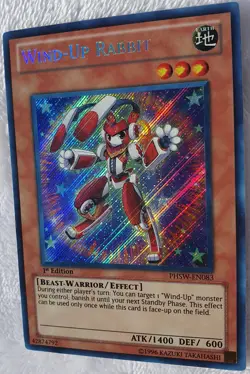 Yugioh 1x Wind-up Rabbit PHSW-EN083 Secret Rare 1st Edition Near Mint - Image 4