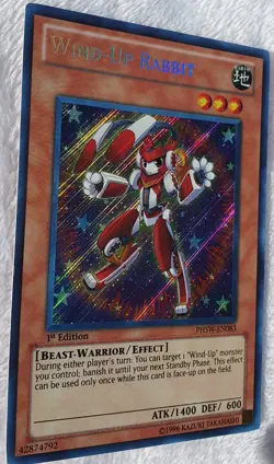 Yugioh 1x Wind-up Rabbit PHSW-EN083 Secret Rare 1st Edition Near Mint - Image 5