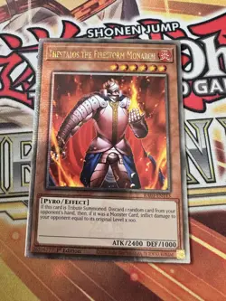 Thestalos The Firestorm Monarch RA03-EN143 Quarter Century Secret NM GOAT Yugioh - Image 1