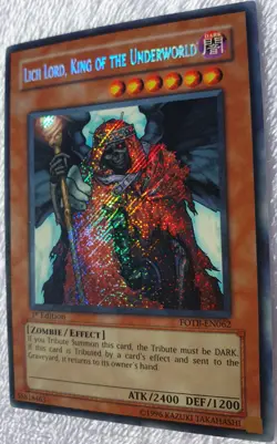 Yugioh 1x Lich Lord, King of the Underworld FOTB-EN062 Secret Rare 1st Ed NM - Image 3