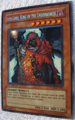 Yugioh 1x Lich Lord, King of the Underworld FOTB-EN062 Secret Rare 1st Ed NM - Image 4