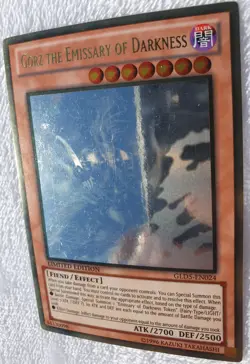 Yugioh 1x Gorz the Emissary of Darkness GLD5-EN024 Ghost/Gold Hybrid Rare - Image 1