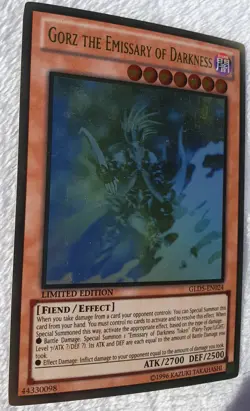Yugioh 1x Gorz the Emissary of Darkness GLD5-EN024 Ghost/Gold Hybrid Rare - Image 3